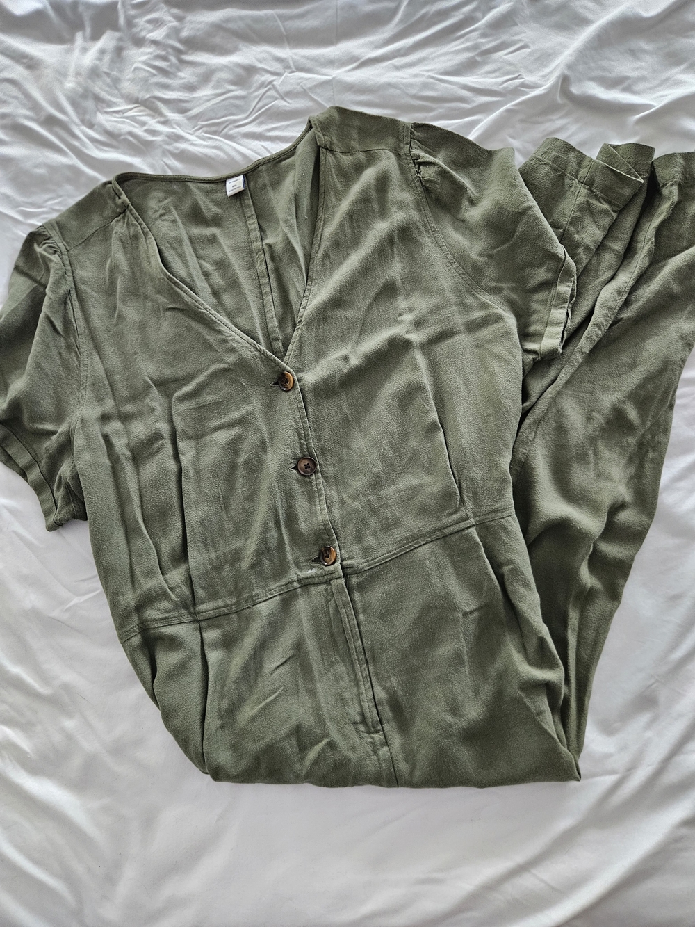 Old Navy Linen Blend Jumpsuit XXL Soft Green